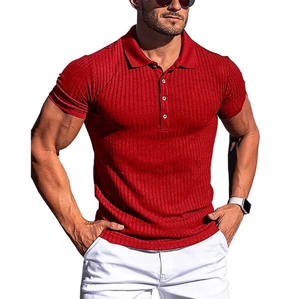Laurence™ - Camiseta polo muscle fit para homem
