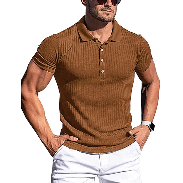 Laurence™ - Camiseta polo muscle fit para homem