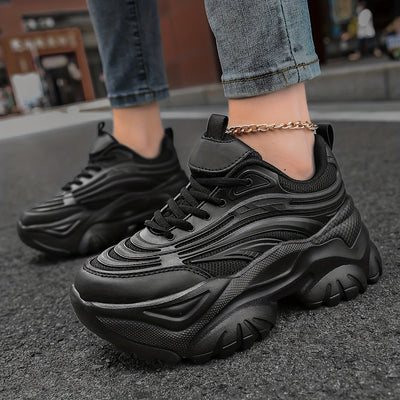 Indie Mesh Chunky Platfrom Lace Up Sneaker