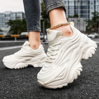 Indie Mesh Chunky Platfrom Lace Up Sneaker