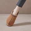 Tass Chestnut Aztec Fur Lining Detail Slippers