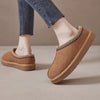 Tass Chestnut Aztec Fur Lining Detail Slippers