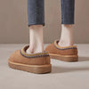 Tass Chestnut Aztec Fur Lining Detail Slippers