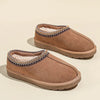 Tass Chestnut Aztec Fur Lining Detail Slippers